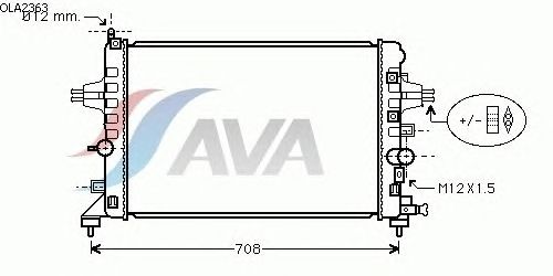 Радиатор, охлаждение двигателя AVA QUALITY COOLING OLA2363