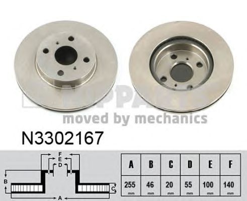 Гальмівний диск NIPPARTS N3302167