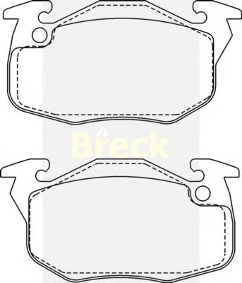 Тормозные колодки BRECK 20905 00 702 10