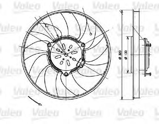 Вентилятор охлаждения VALEO 696082