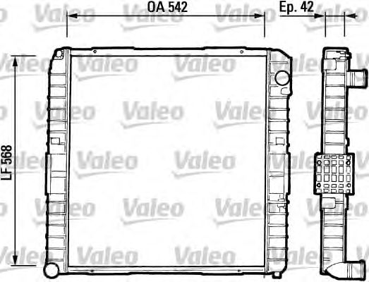 Радіатор, охолодження двигуна VALEO 730378