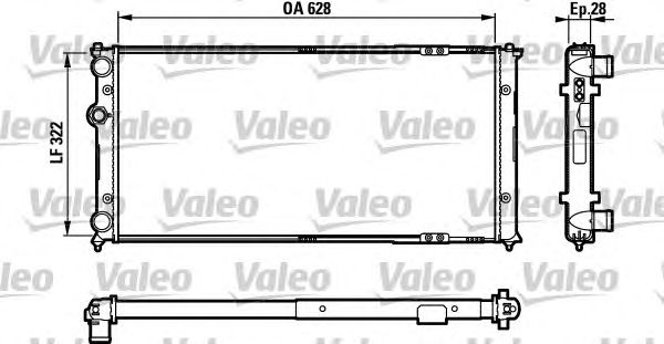 Радіатор, охолодження двигуна VALEO 731728