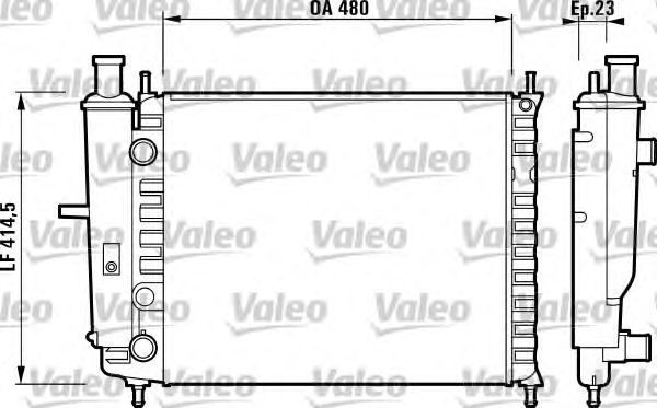 Радиатор, охлаждение двигателя VALEO 732218