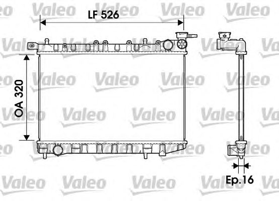 Радиатор, охлаждение двигателя VALEO 732405