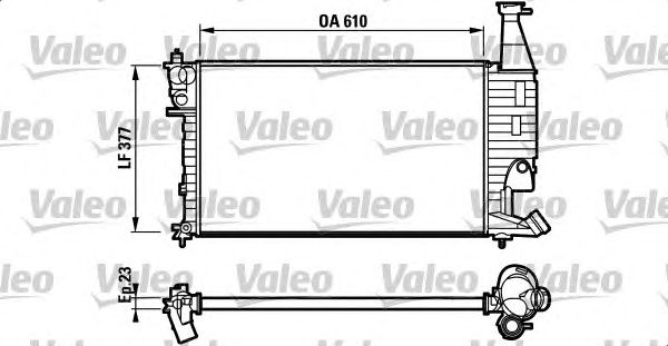 Радиатор, охлаждение двигателя VALEO 732563