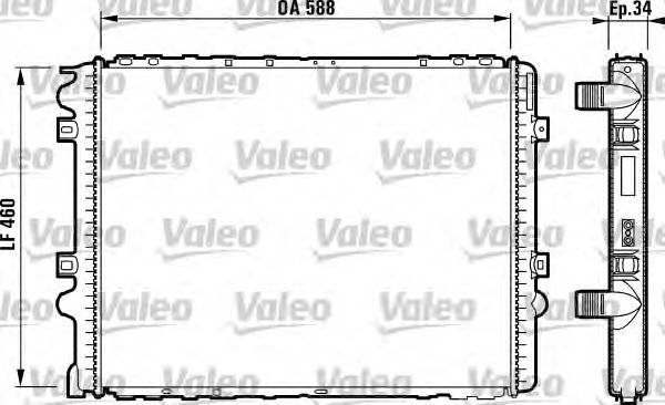 Радиатор, охлаждение двигателя VALEO 732569