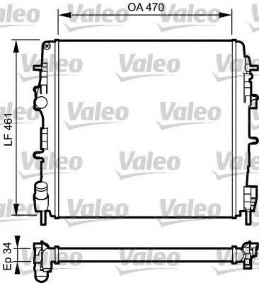 Радиатор, охлаждение двигателя VALEO 732687