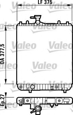 Радиатор, охлаждение двигателя VALEO 732719