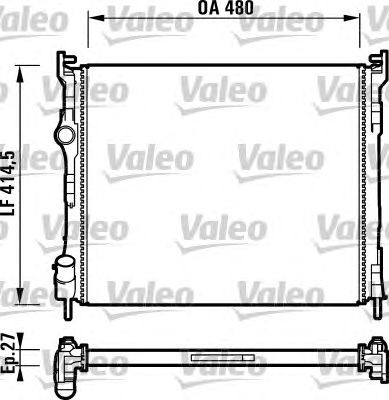 Радиатор, охлаждение двигателя VALEO 732737