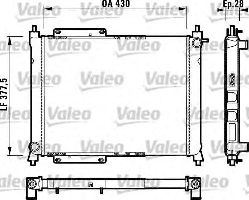 Радиатор, охлаждение двигателя VALEO 732758