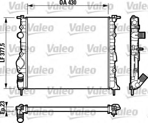 Радиатор, охлаждение двигателя VALEO 732765