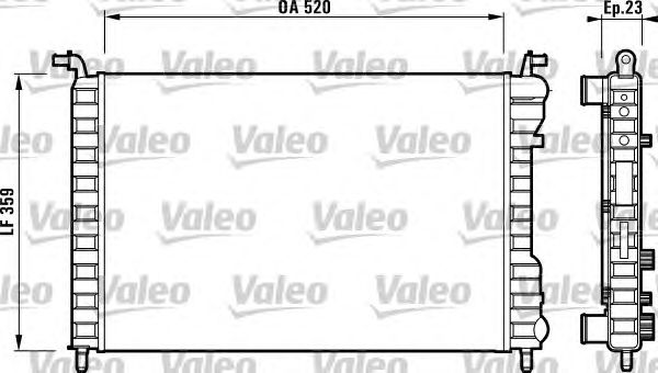 Радіатор, охолодження двигуна VALEO 732812
