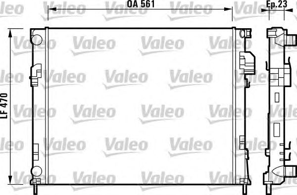 Радиатор, охлаждение двигателя VALEO 732853