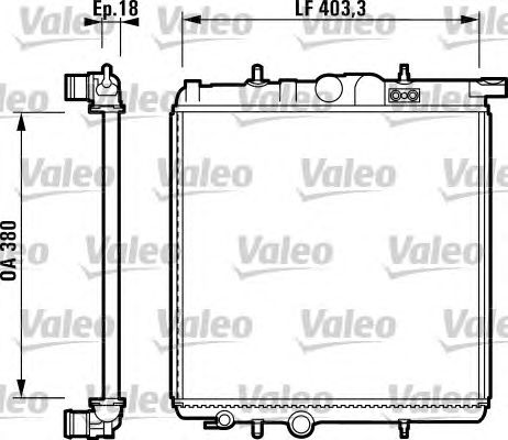 Радиатор, охлаждение двигателя VALEO 732885