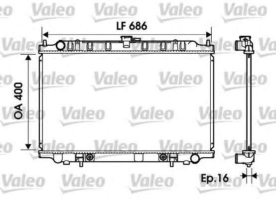 Радиатор, охлаждение двигателя VALEO 734150