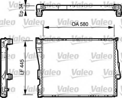 Радиатор, охлаждение двигателя VALEO 734276