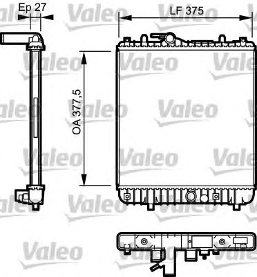 Радиатор, охлаждение двигателя VALEO 734331