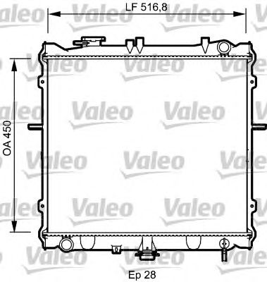 Радиатор, охлаждение двигателя VALEO 734788