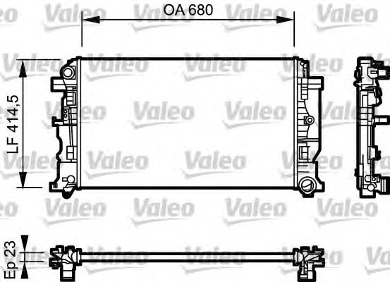Радиатор, охлаждение двигателя VALEO 734926