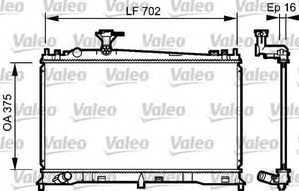 Радиатор, охлаждение двигателя VALEO 735053