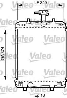 Радиатор, охлаждение двигателя VALEO 735072
