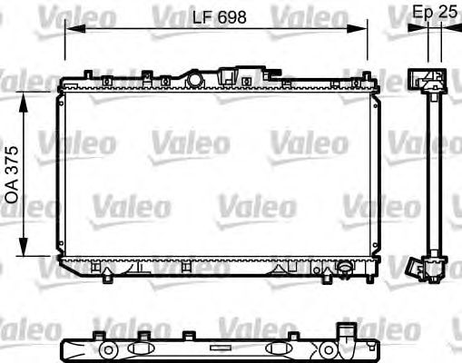 Радіатор, охолодження двигуна VALEO 735075