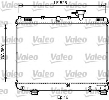 Радиатор, охлаждение двигателя VALEO 735077