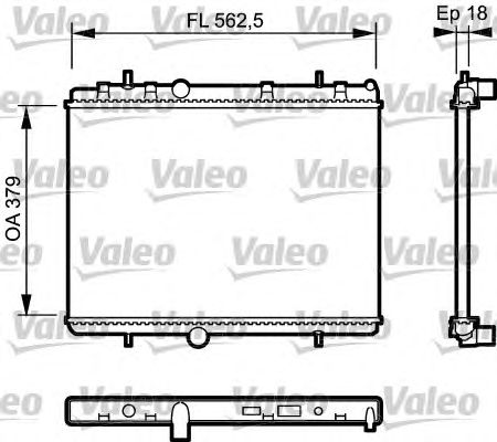 Радиатор, охлаждение двигателя VALEO 735091