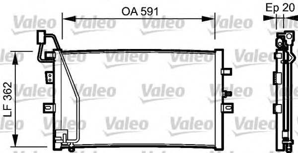 Радіатор кондиціонера VALEO 814000