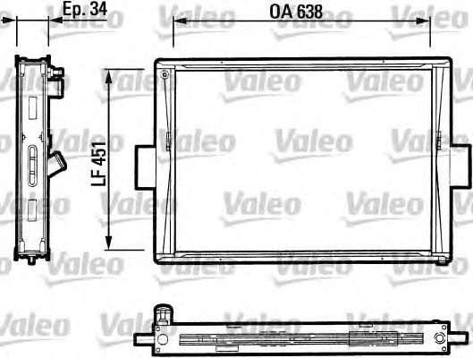 Радиатор, охлаждение двигателя VALEO 816647