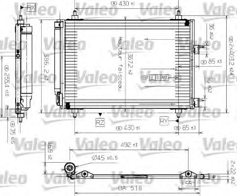 Радиатор кондиционера VALEO 817524