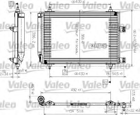 Радиатор кондиционера VALEO 817526