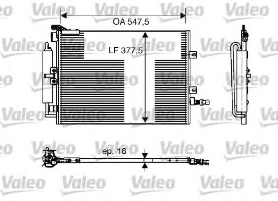 Радиатор кондиционера VALEO 818166