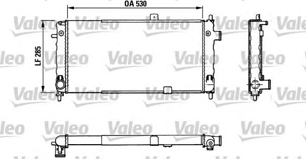 Радиатор, охлаждение двигателя VALEO 883771