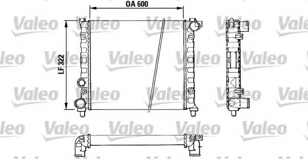 Радиатор, охлаждение двигателя VALEO 883958