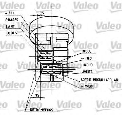 Подрулевой перемикач VALEO 251210