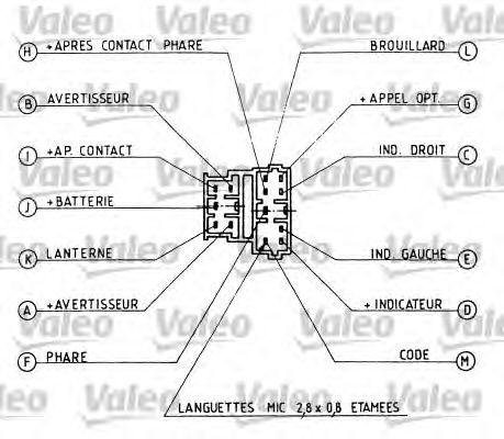 Подрулевой переключатель VALEO 251220