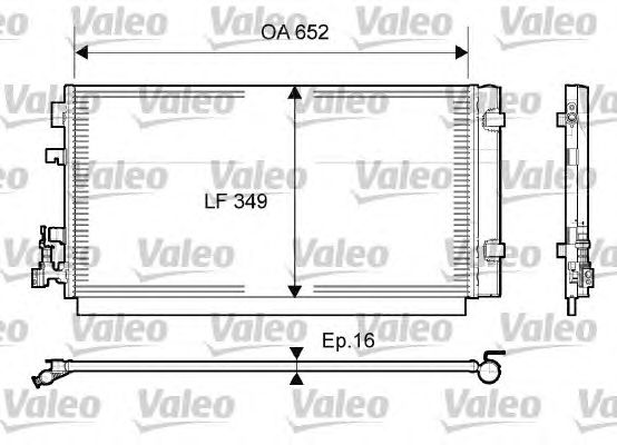 Радиатор кондиционера VALEO 814094