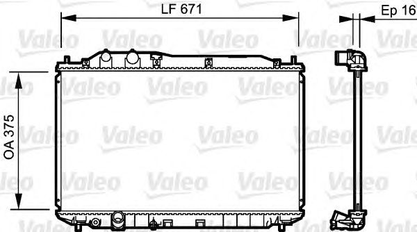 Радиатор, охлаждение двигателя VALEO 735238
