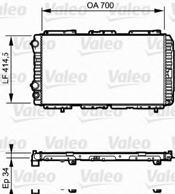 Радиатор, охлаждение двигателя VALEO 730995