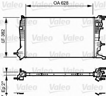 Радиатор, охлаждение двигателя VALEO 735185