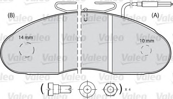 Гальмівні колодки VALEO 598001