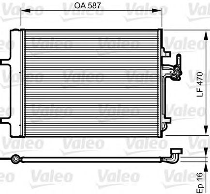 Радиатор кондиционера VALEO 814184