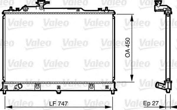 Радиатор, охлаждение двигателя VALEO 735577