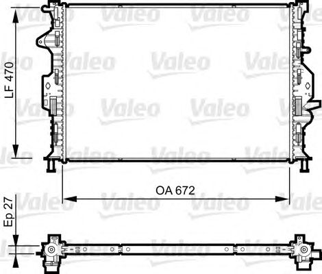 Радиатор, охлаждение двигателя VALEO 735376