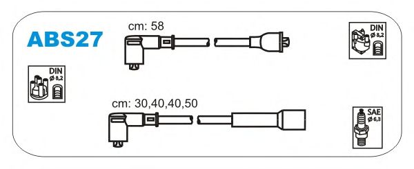 Комплект высоковольтных проводов JANMOR ABS27