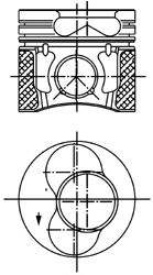 Поршень KOLBENSCHMIDT 99843600