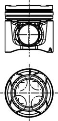 Поршень KOLBENSCHMIDT 40528600