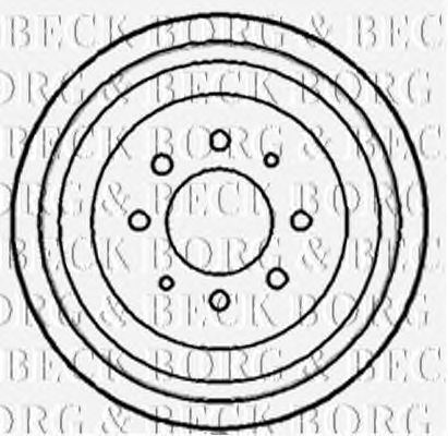 Тормозной барабан BORG & BECK BBR7076