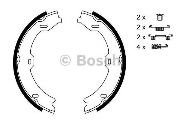 Тормозные колодки ручника BOSCH 0 986 487 725